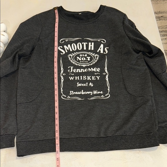 DARK GRAY Graphic Sweatshirt. Words from Chris Stapleton song. Euc. Sz. XL - Picture 10 of 10